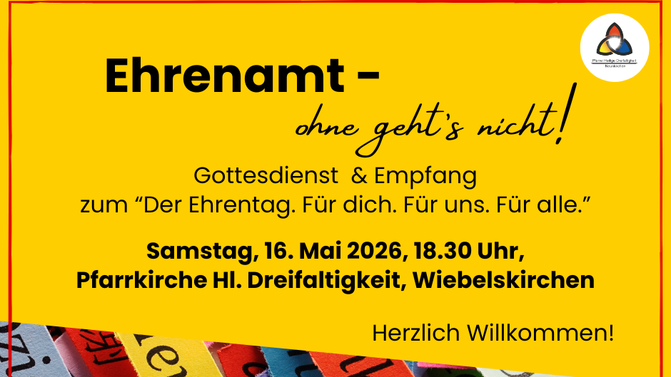 Das Wort 'Danke' in verschiedenen Sprachen, darüber ein leuchtend gelbes Textfeld mit Schrift in schwarz.