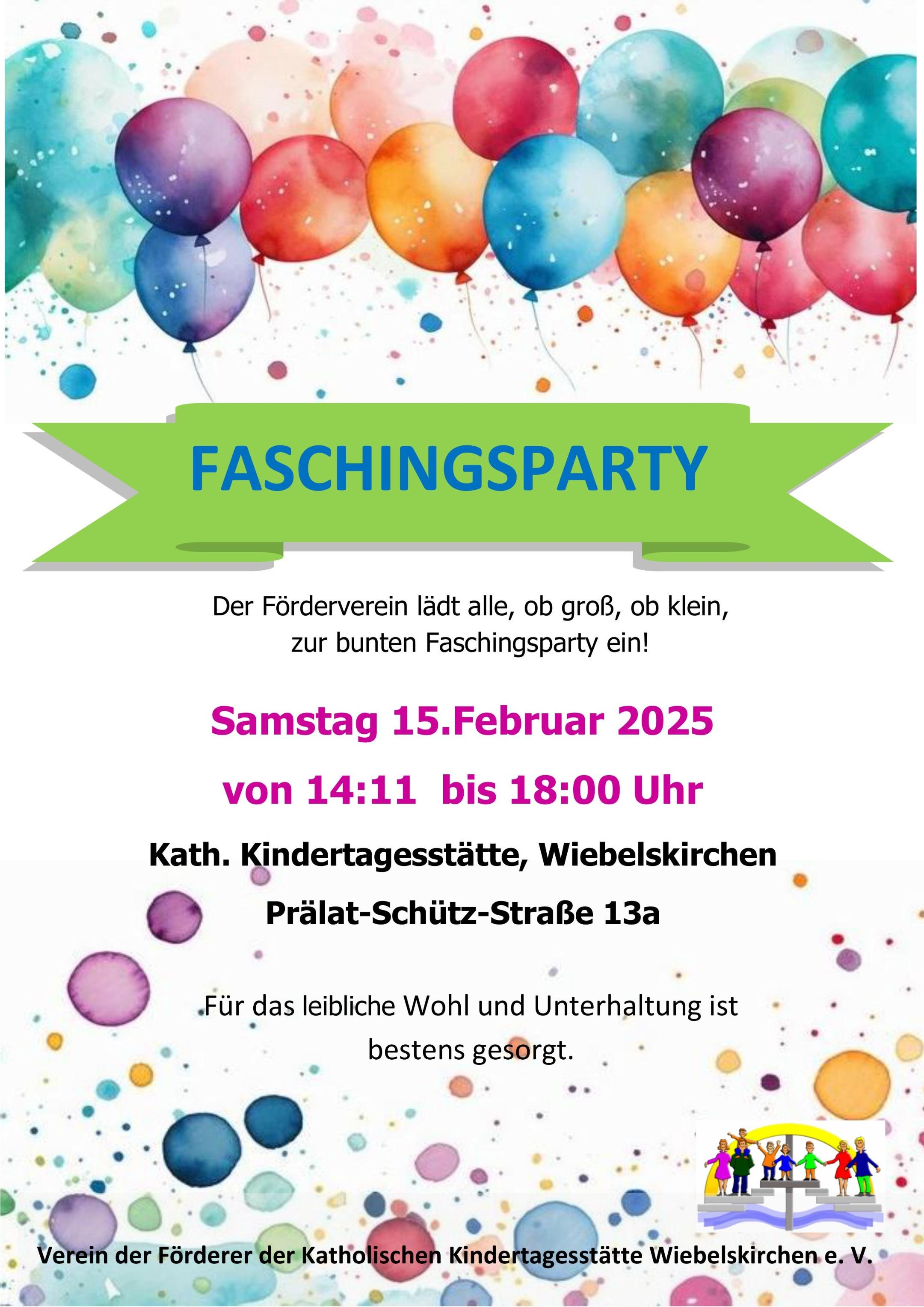 Einladung KiTa-Fasching